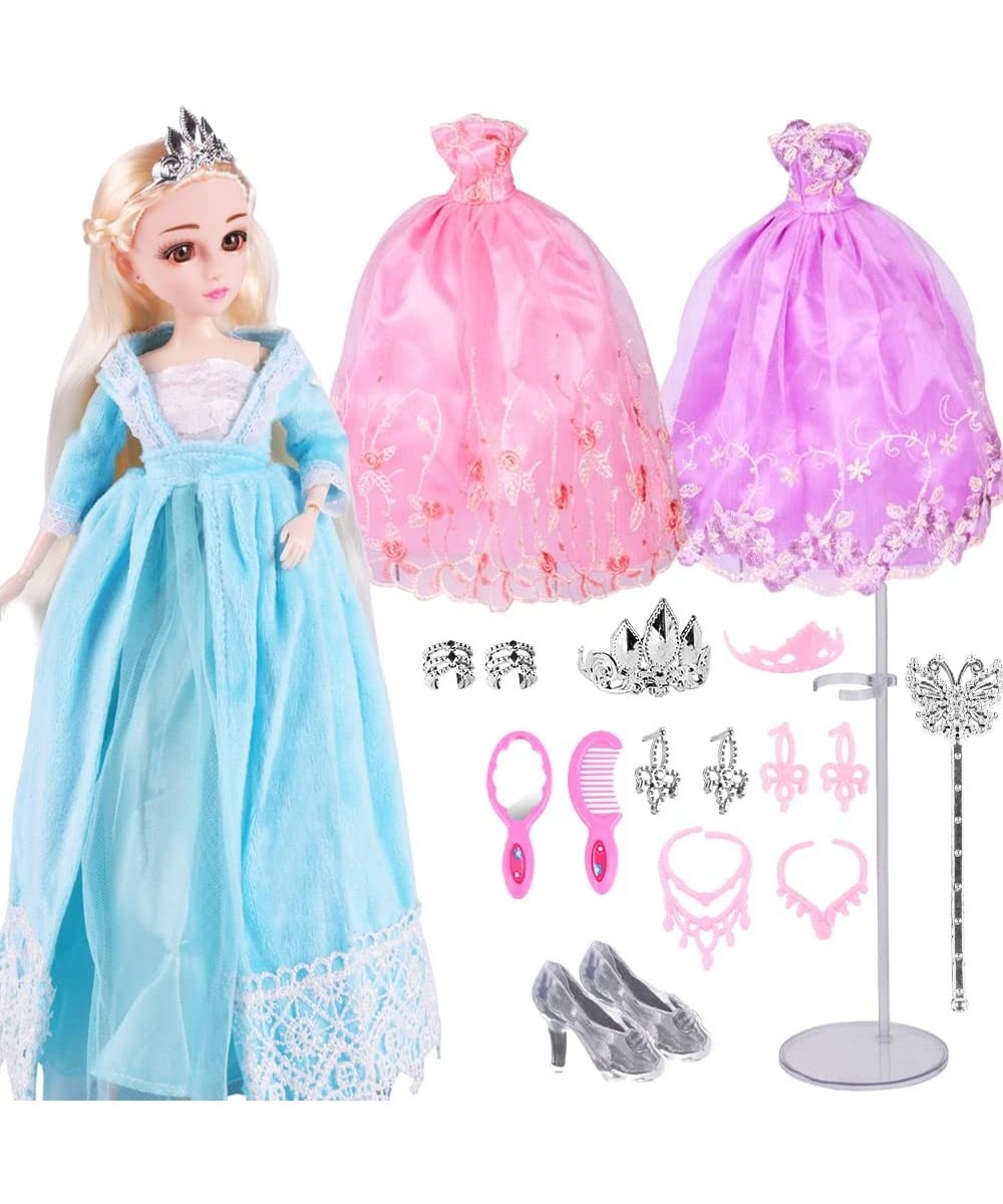 Fashion Princess Dolls Shimmer Elsa Doll Skirt Shoes and Long Blonde Hair Toy for Kids 3 Years Old and Up $28.85 - Dolls