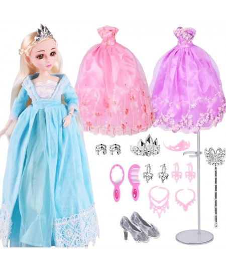 Fashion Princess Dolls Shimmer Elsa Doll Skirt Shoes and Long Blonde Hair Toy for Kids 3 Years Old and Up $28.85 - Dolls