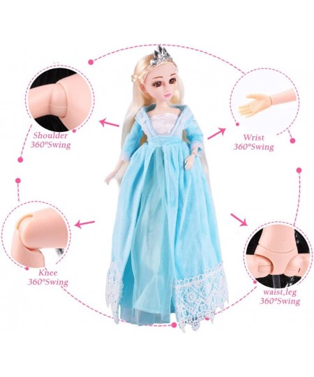 Fashion Princess Dolls Shimmer Elsa Doll Skirt Shoes and Long Blonde Hair Toy for Kids 3 Years Old and Up $28.85 - Dolls