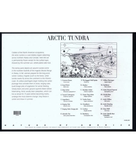 Arctic Tundra Full Sheet of 10 x 37-Cents Postage Stamps USA 2003 Scott 3802 $16.76 - Collectibles Display & Storage