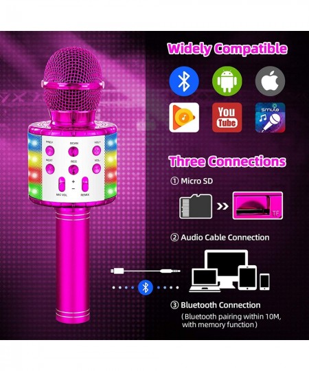 Karaoke Microphone for Kids Gifts Age 3-10 Hot Toys for 4 5 6 7 8 9 Year Old Girls Singing Microphone Birthday Gifts for 8 9 ...