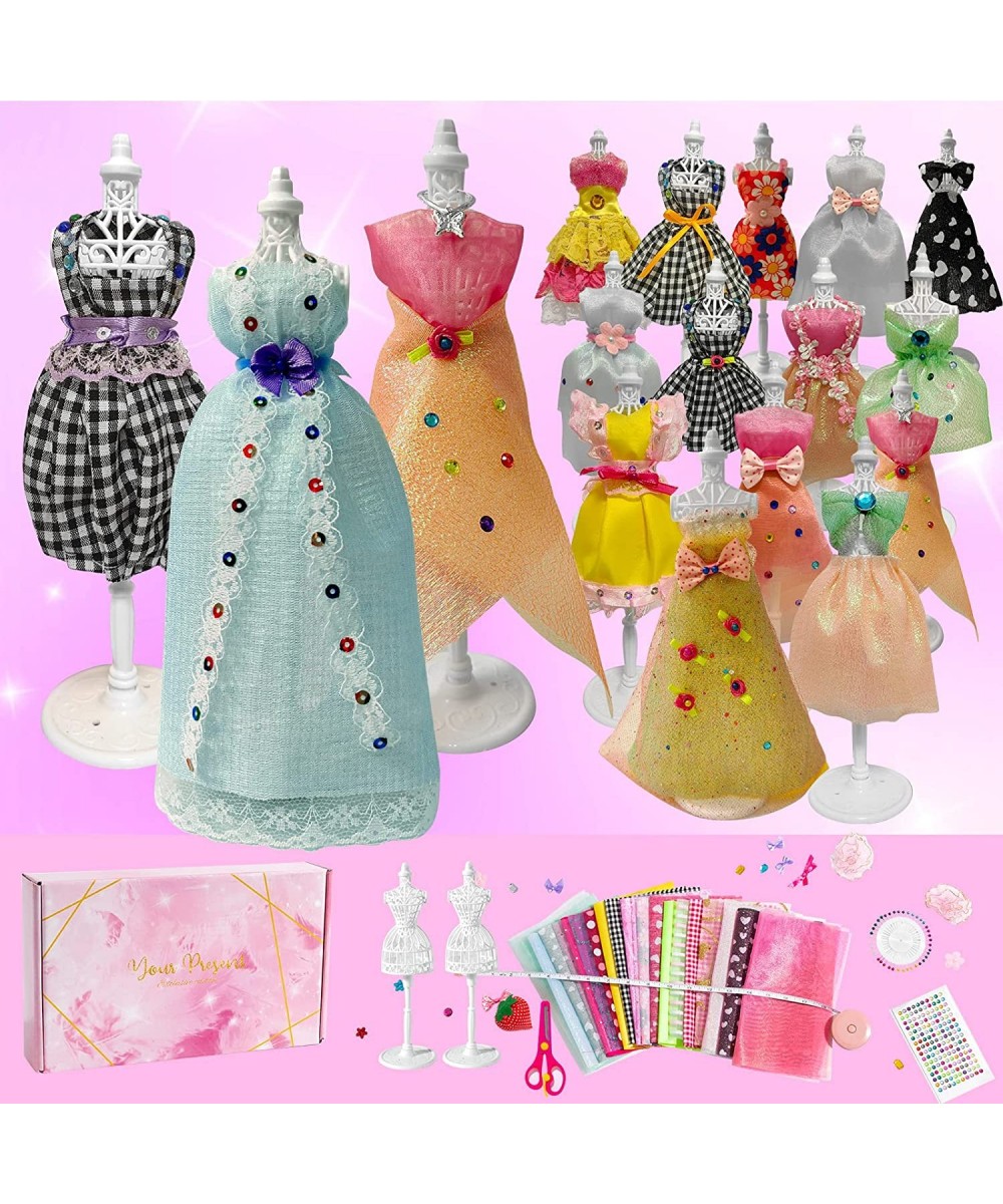 357 PCS Fashion Designer Kits for Girls Sewing Kit for Kids Arts and Crafts for Kids Ages 8-12+ Doll Clothes Kids Learning Cr...