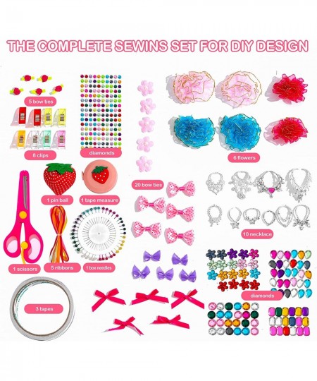 357 PCS Fashion Designer Kits for Girls Sewing Kit for Kids Arts and Crafts for Kids Ages 8-12+ Doll Clothes Kids Learning Cr...