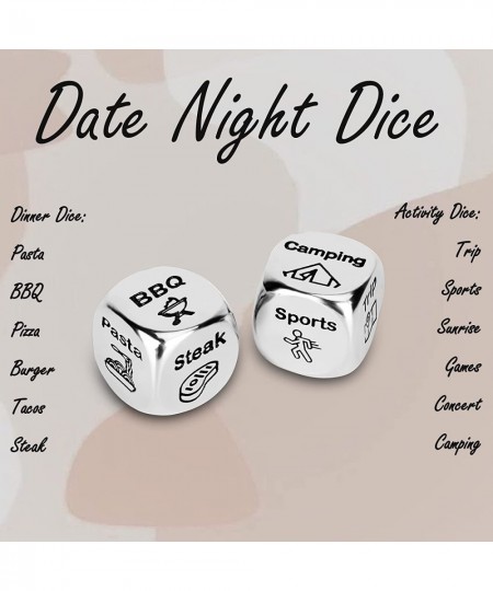 Date Night Dinner Tin Dice Tin Gifts for 10th Anniversary Meal and Activity Decider Entertainment Dice 10th for 10 Year Anniv...