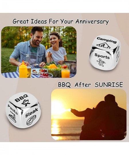 Date Night Dinner Tin Dice Tin Gifts for 10th Anniversary Meal and Activity Decider Entertainment Dice 10th for 10 Year Anniv...