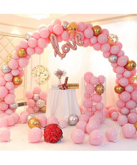 Balloon Arch Kit 9ft Tall &10ft Wide Adjustable Balloon Arch Stand with Water Fillable Base 50 Balloon Clips 4 Ground Nails 2...