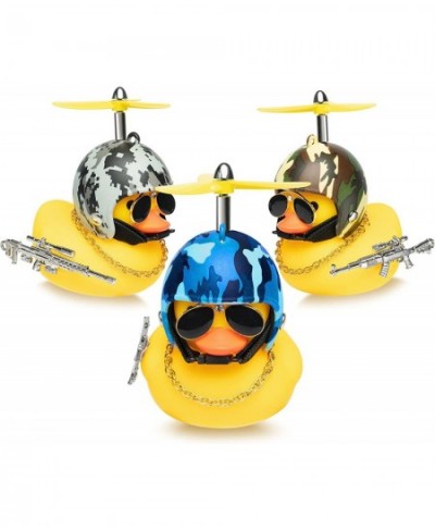 3 Pack Camouflage Rubber Duck Toys Car Ornaments Helmet Yellow Duck Car Dashboard Decoration Set Camouflage Series Trim Suit ...