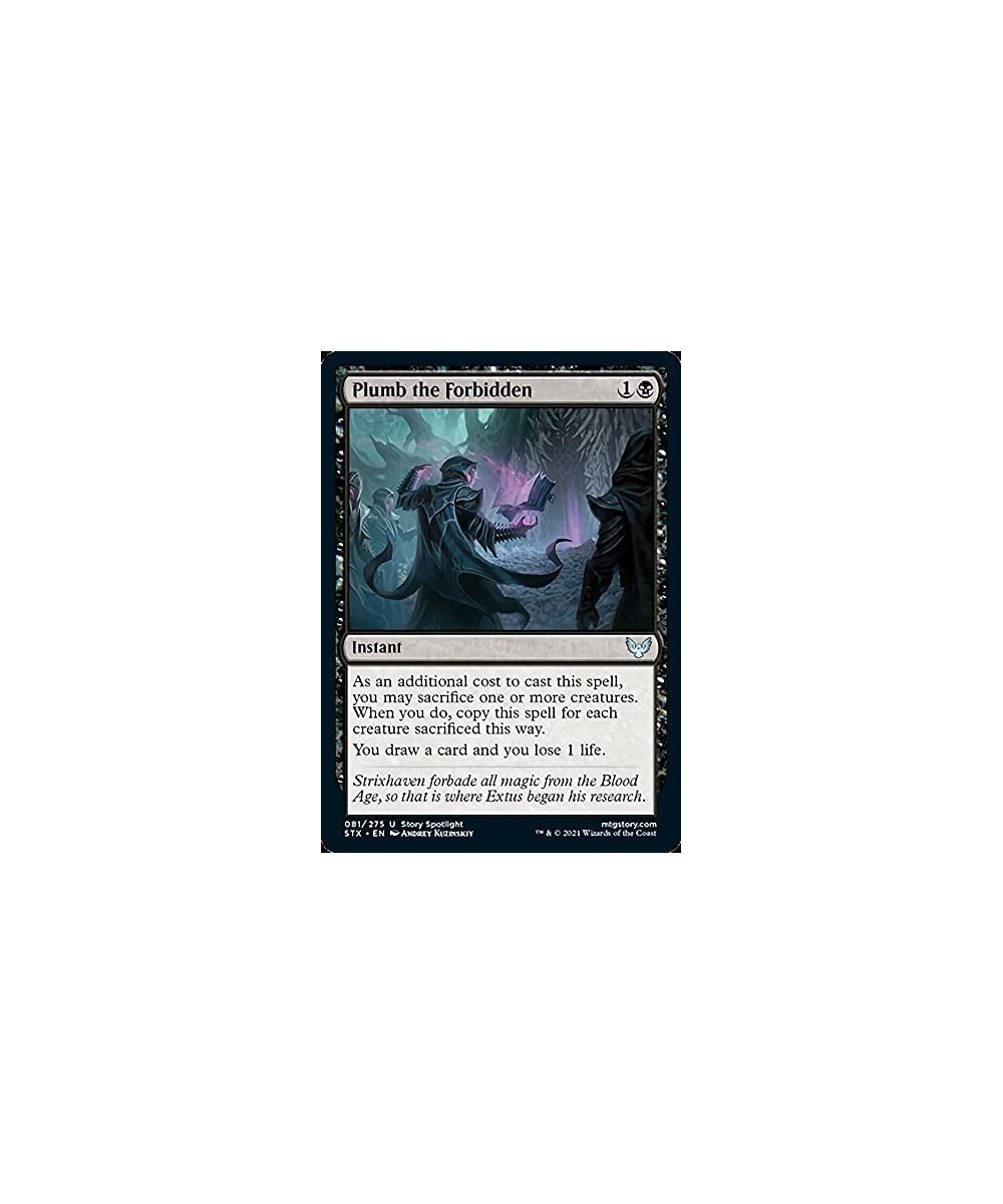 Magic: The Gathering - Plumb The Forbidden (081) - Strixhaven: School of Mages $12.45 - Trading Cards & Accessories