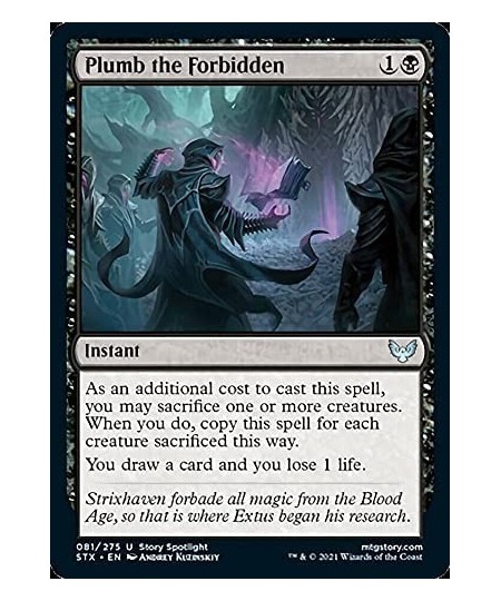 Magic: The Gathering - Plumb The Forbidden (081) - Strixhaven: School of Mages $12.45 - Trading Cards & Accessories