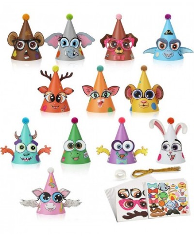 Party Hats Birthday Arts and Crafts for Kids Activities Kit Make Your Own Animal Monster Paper Fun Hat Party Favor Games Supp...