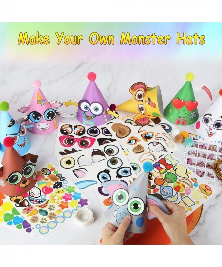 Party Hats Birthday Arts and Crafts for Kids Activities Kit Make Your Own Animal Monster Paper Fun Hat Party Favor Games Supp...