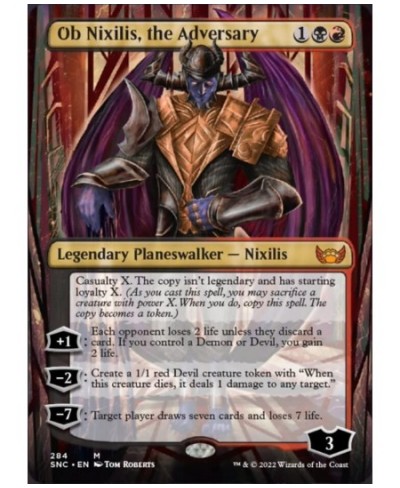 Magic: the Gathering - Ob Nixilis The Adversary (284) - Borderless - Streets of New Capenna $17.43 - Trading Cards & Accessories