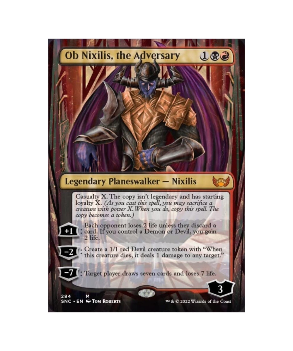 Magic: the Gathering - Ob Nixilis The Adversary (284) - Borderless - Streets of New Capenna $17.43 - Trading Cards & Accessories