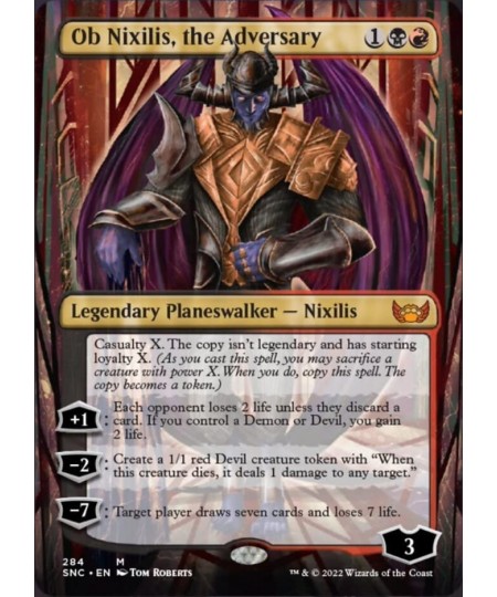 Magic: the Gathering - Ob Nixilis The Adversary (284) - Borderless - Streets of New Capenna $17.43 - Trading Cards & Accessories