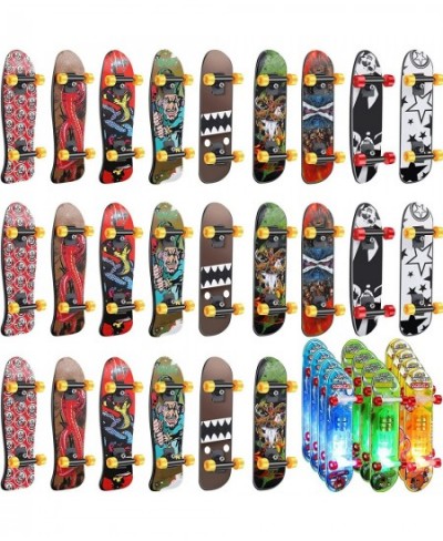 36 Pieces Finger Skateboards for Kids Mini Finger Skateboard Toy Skateboard Light up Mini Finger Toys Set Led Fingerboard Han...