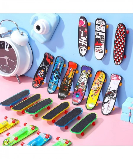 36 Pieces Finger Skateboards for Kids Mini Finger Skateboard Toy Skateboard Light up Mini Finger Toys Set Led Fingerboard Han...