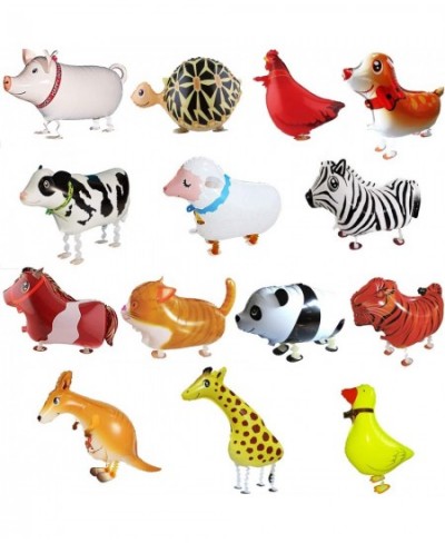 14 Pieces Walking Animal Balloons Pet Balloons Farm Animal Balloon Toys Air Walkers For Kids Gift Birthday Party Decor $26.02...