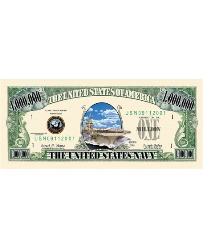 US Navy Commemorative Million Dollar Bill - Set of 50 $25.67 - Gags & Practical Joke Toys