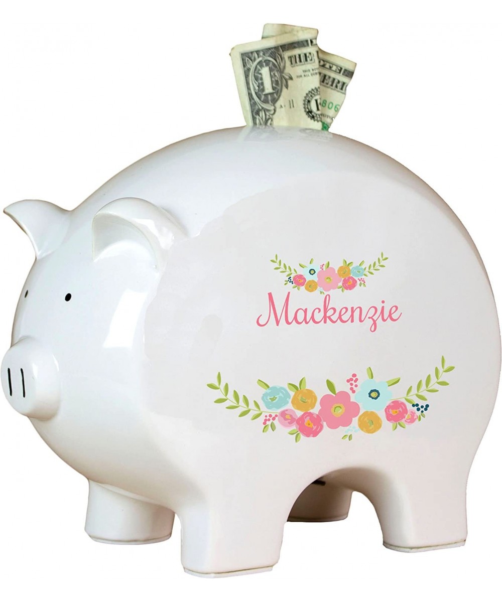 Personalized Spring Floral Piggy Bank $81.85 - Kids' Money Banks