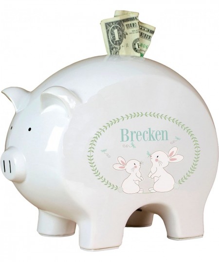 Personalized Spring Floral Piggy Bank $81.85 - Kids' Money Banks