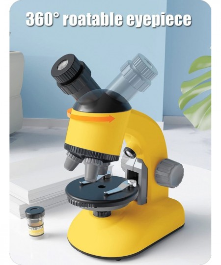 Kids Microscope with Case 40X 800X 1200X Magnification Beginner Microscope for Kids with Child Microscope Slides Stem Project...