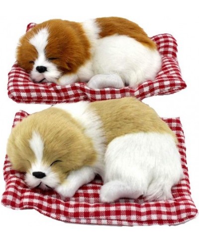 2Pcs Sleeping Dogs on Pad Doll Toy Cute Mini Puppy on Pad with Woof Sounds Decor Hand Toy Gift for Kids Boys Girls $29.34 - P...