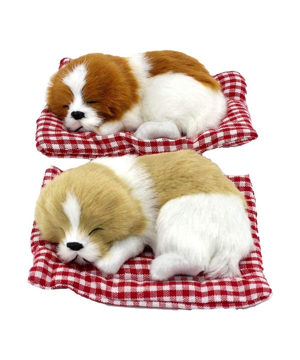 2Pcs Sleeping Dogs on Pad Doll Toy Cute Mini Puppy on Pad with Woof Sounds Decor Hand Toy Gift for Kids Boys Girls $29.34 - P...