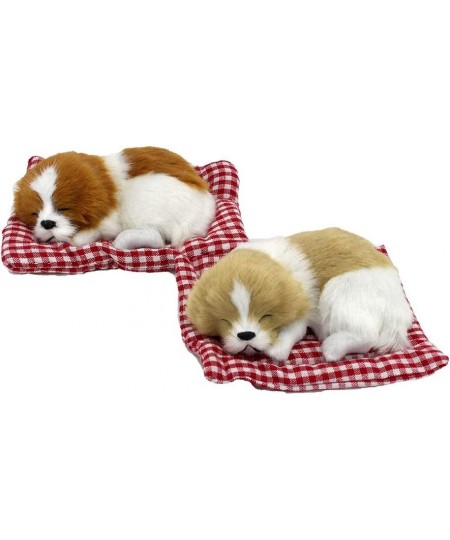 2Pcs Sleeping Dogs on Pad Doll Toy Cute Mini Puppy on Pad with Woof Sounds Decor Hand Toy Gift for Kids Boys Girls $29.34 - P...