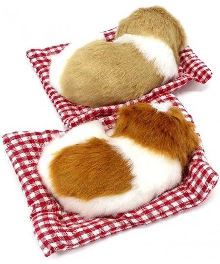 2Pcs Sleeping Dogs on Pad Doll Toy Cute Mini Puppy on Pad with Woof Sounds Decor Hand Toy Gift for Kids Boys Girls $29.34 - P...