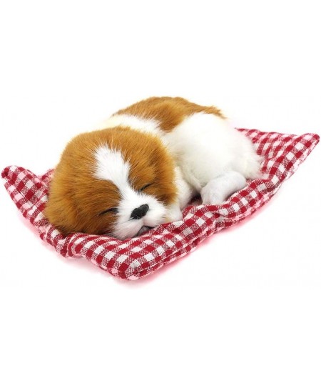 2Pcs Sleeping Dogs on Pad Doll Toy Cute Mini Puppy on Pad with Woof Sounds Decor Hand Toy Gift for Kids Boys Girls $29.34 - P...