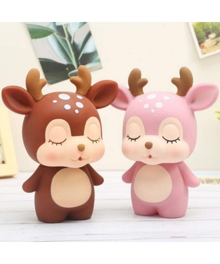 Piggy Bank for Girls Coffee Deer Piggy Bank Cute Money Bank for Decor Gift $27.16 - Kids' Money Banks