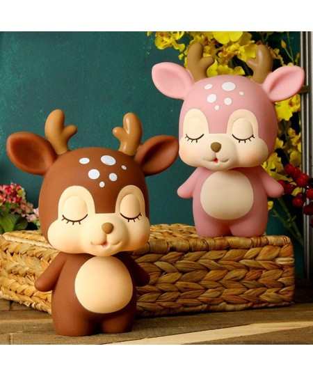 Piggy Bank for Girls Coffee Deer Piggy Bank Cute Money Bank for Decor Gift $27.16 - Kids' Money Banks