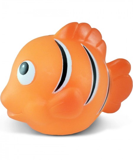 DolliBu Clown Fish Bath Buddy Squirter - Floating Orange Fish Rubber Bath Toy Fun Water Squirting Bathtime Play for Toddlers ...