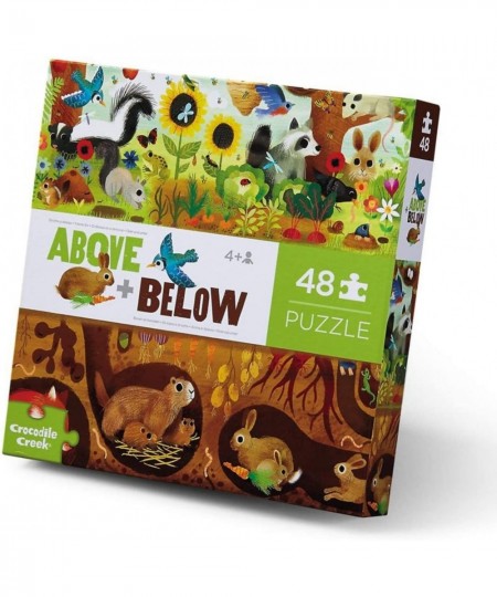 Above + Below Backyard Discovery - 48-Piece Jigsaw Floor Puzzle - for Kids Ages 4 Years and up - Heavy-Duty Box for Storage -...