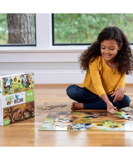 Above + Below Backyard Discovery - 48-Piece Jigsaw Floor Puzzle - for Kids Ages 4 Years and up - Heavy-Duty Box for Storage -...