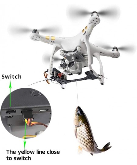 Compatible DJI Phantom 4 Drone Clip Drop Kit Payload Delivery Drop Transport Device Drone Release Fishing Bait Carrying Weddi...