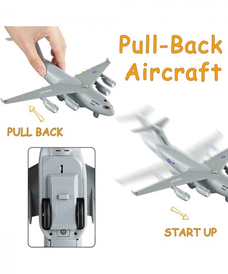 Diecast Toys Plane Pull-Back Airplane C-17 Globemaster III Transport Aircraft Model Toy with Lights Sounds for Kids Boys $46....