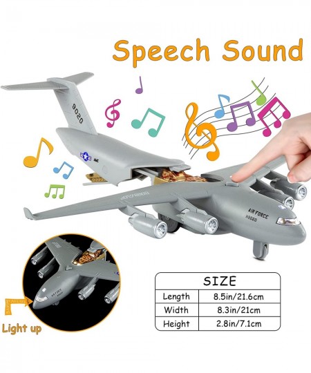 Diecast Toys Plane Pull-Back Airplane C-17 Globemaster III Transport Aircraft Model Toy with Lights Sounds for Kids Boys $46....