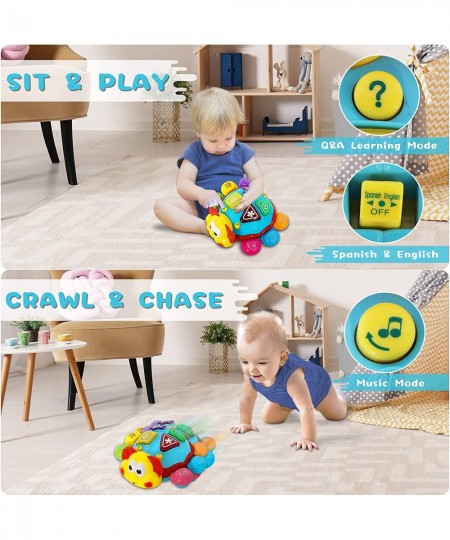 Spanish English Baby Toys with Light Music Juguete Bilingue para Bebes Crawling Bilingual Toys for Babies 12 18 Months Musica...