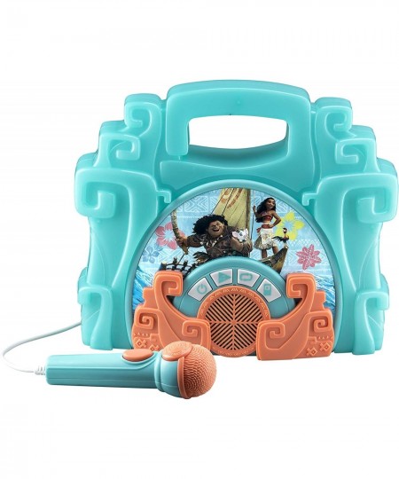 Sing Along Boom box Speaker with Microphone For Fans of Moana Toys Kids Karaoke Machine with Built in Music and Flashing Ligh...