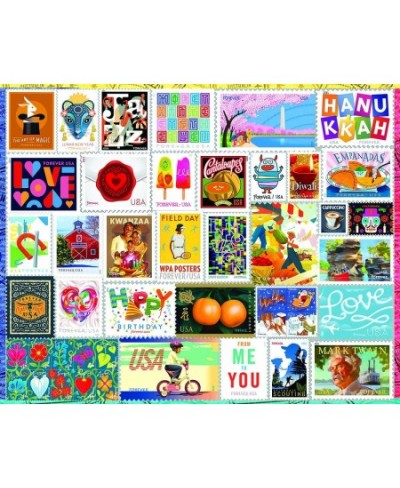 Puzzles Forever Stamps 1000 Pieces Jigsaw Puzzle $34.94 - Jigsaw Puzzles