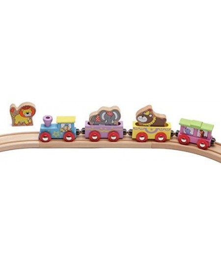 Wooden Animal Train Circus - Compatible with all major name brand wooden train sets $26.18 - Kids' Play Trains & Trams