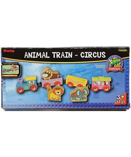 Wooden Animal Train Circus - Compatible with all major name brand wooden train sets $26.18 - Kids' Play Trains & Trams