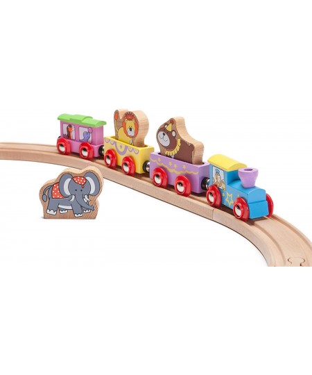 Wooden Animal Train Circus - Compatible with all major name brand wooden train sets $26.18 - Kids' Play Trains & Trams