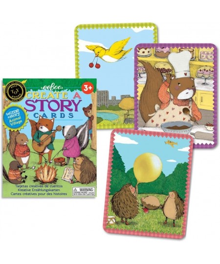 eeBoo: Animal Village Create A Story Pre-Literacy Cards 36 Cards Included in the Set Encourages Imagination Creativity and St...