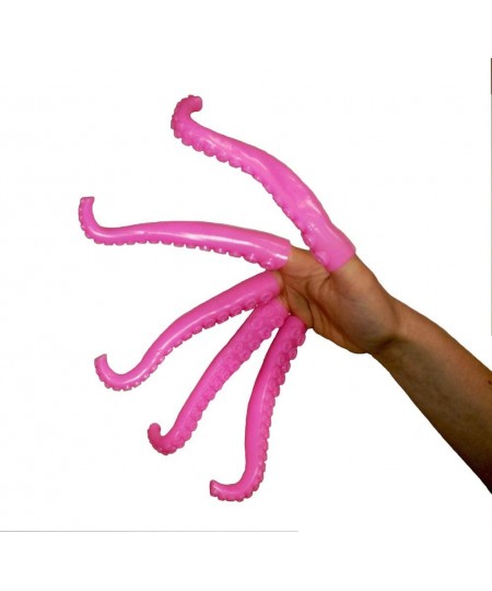 5 Silicone Finger Tentacle Puppets Pink $25.12 - Finger Puppets