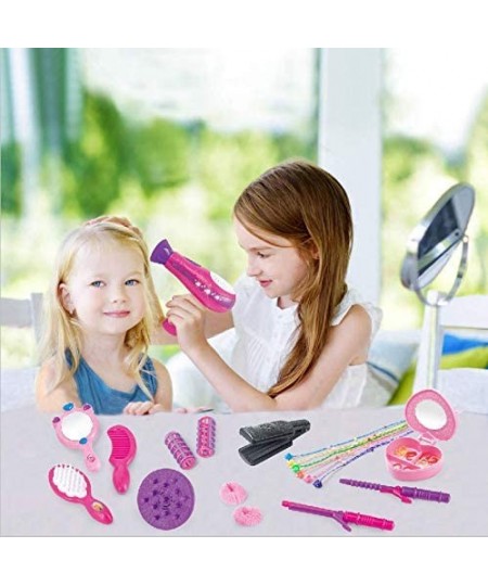 Little Girls Beauty Hair Salon Toy Kit with Toy Hairdryer Mirror & Other Accessories Fashion Pretend Makeup Set for Kids $30....