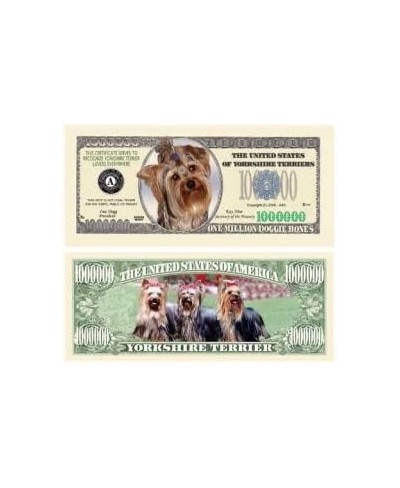 Yorkshire Terrier Dog Million Dollar Bill - Comes in Currency Holder - Fun Gift for Yorkie Lovers $14.63 - Gags & Practical J...