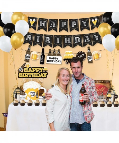 Beer Birthday Party Decorations Cheers and Beers Happy Birthday Party Banner Balloons Decorations Aged to Perfection Birthday...