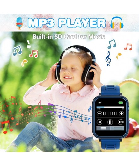 Smart Game Watch for Kids Kids Smart Watch with 16 Puzzle Games 1.44" HD Touch Screen Music Player Camera Video Recorder Alar...